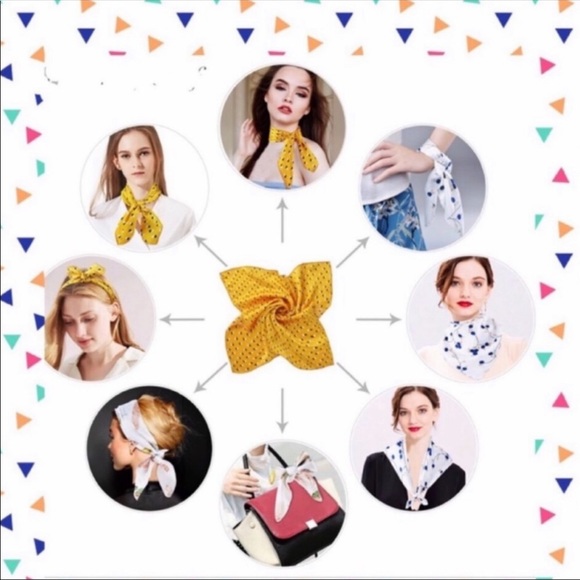 VTG Robinson Golluber Classy Square Scarf Blue - Picture 10 of 10